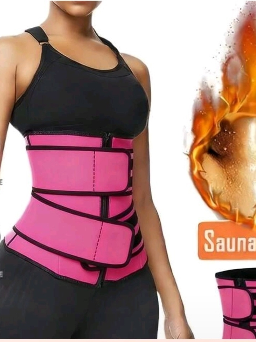 Pink Waist Trainer with Adjustable Support Straps--NWOT